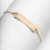 Peace & Love – Engraved Silver Bar Chain Bracelet 21