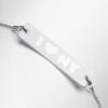 I love New York – Engraved Silver Bar Chain Bracelet 28