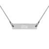 Love – Engraved Silver Bar Chain Necklace 17