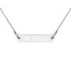 Princess – Engraved Silver Bar Chain Necklace 17
