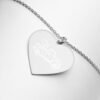 Engraved Silver Heart Necklace 14