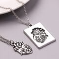 Heart-shaped puzzle jewelry set for lovers 9