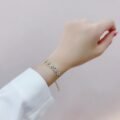 Luxury rhinestone flower petal bracelet for women and girls 11