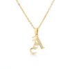 Necklace pendant initial letter in stainless steel for women 9