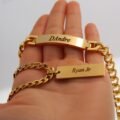 Personalized necklace and bracelet set for women and men 13