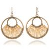 Boho ethnic earrings in round wire for women 9