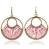 Boho ethnic earrings in round wire for women 14