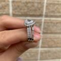 Sterling silver engagement zircon ring for women 18