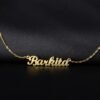 Women’s gold name necklace 12