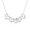 Personalized name necklace with heart-shaped pendants 9