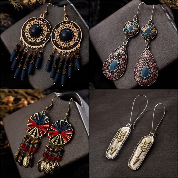 Trendy charm ethnic earrings for women 4