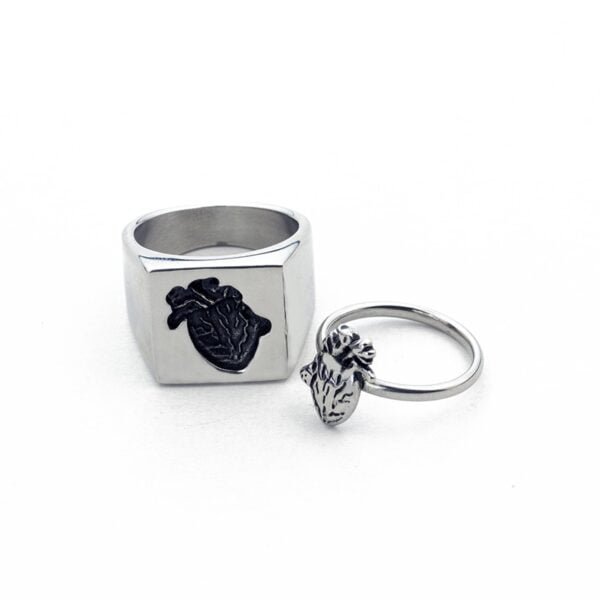 Heart-shaped puzzle ring set for lovers 3