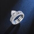 Sterling silver engagement zircon ring for women 13