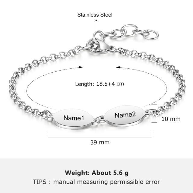 Chain bracelet with personalized charms 6