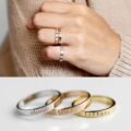 Personalized couple ring engraved with name and date 7