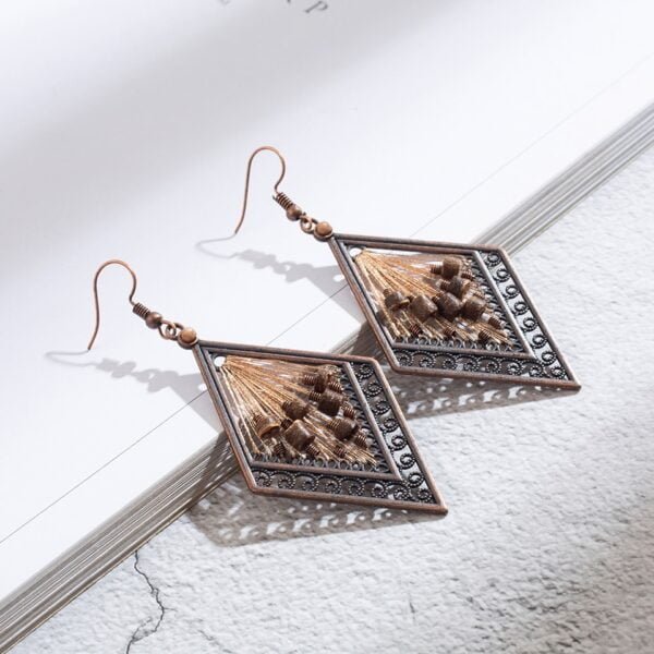 Indian ethnic beaded earrings for women - Image 3