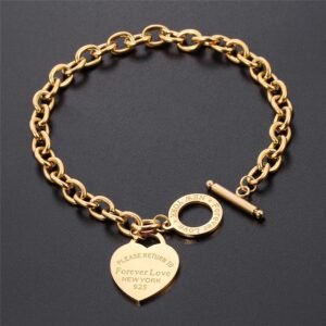 Stainless Steel Heart of Love Bracelets for Women