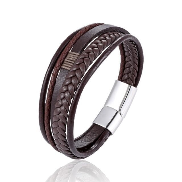 Woven leather bracelet for men 5