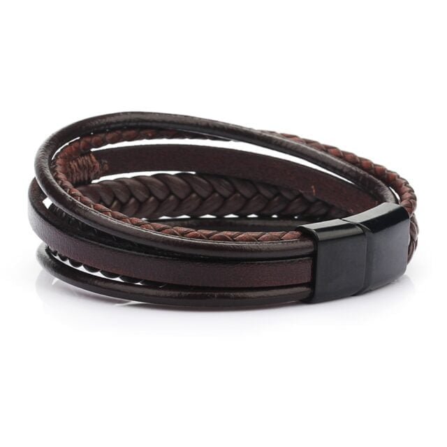 Woven leather bracelet for men 7