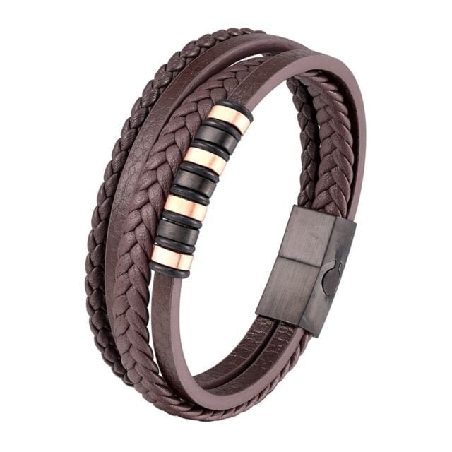 Genuine leather and stainless steel bracelet for men® 3