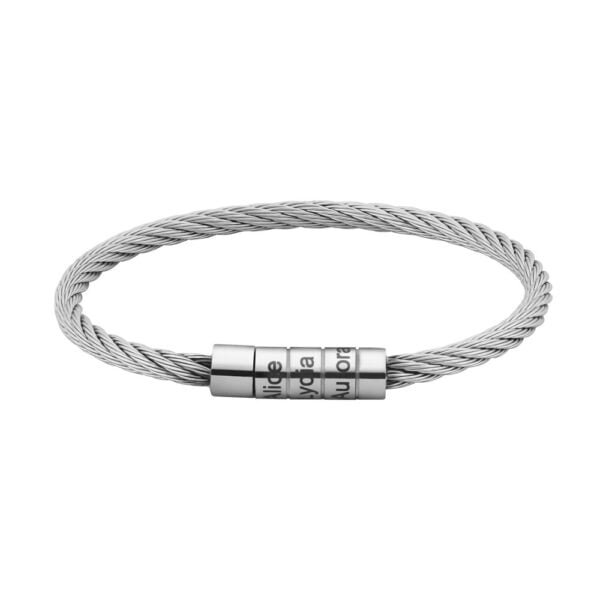 Custom multi-name cord bracelet for men 6