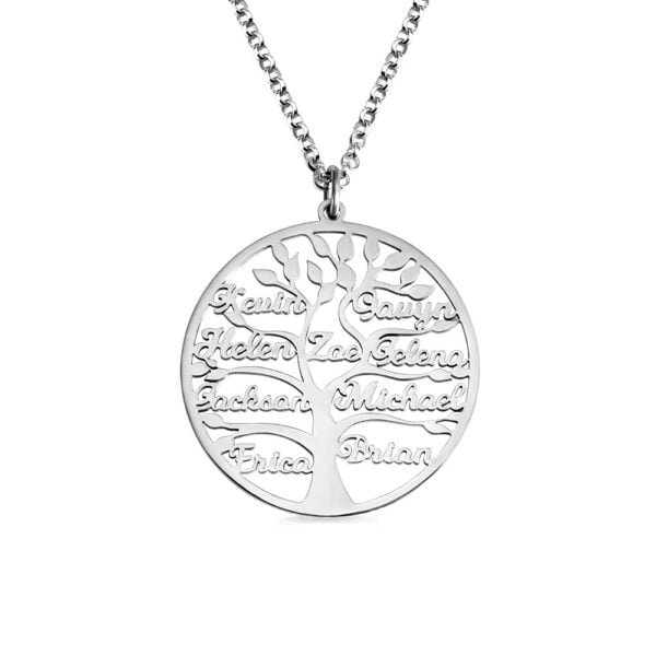 Personalized Tree of Life Pendant Necklace for Women 3