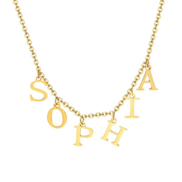 Name necklace separate letters 4