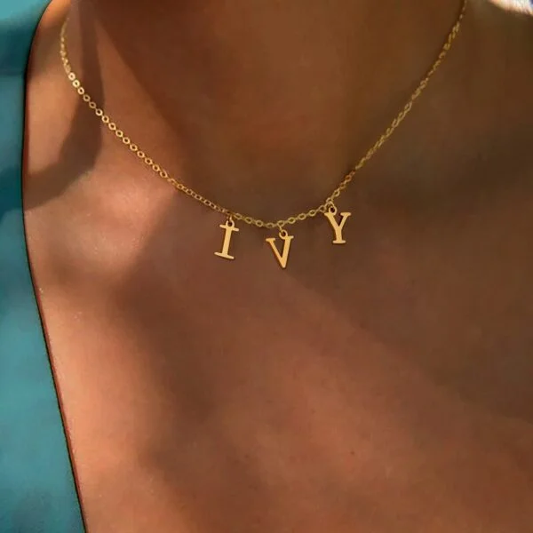 Separate letter name necklace discount