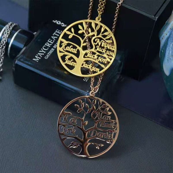 Personalized Tree of Life Pendant Necklace for Women 7