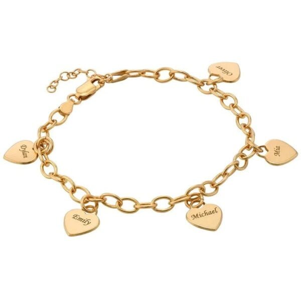 Personalized heart charm bracelet 5