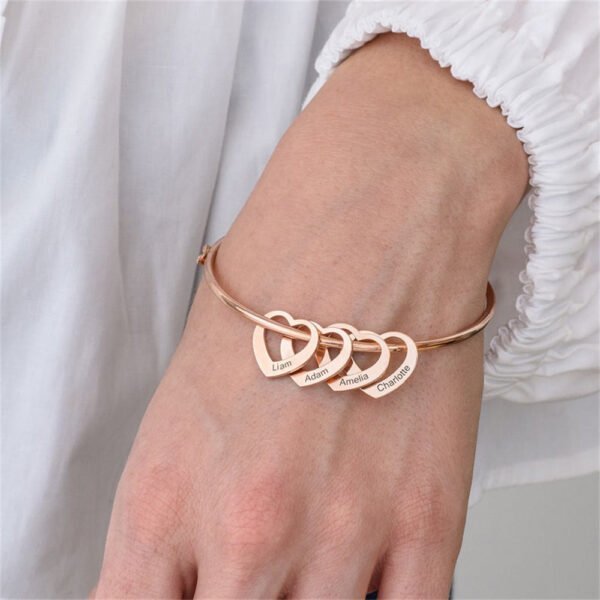 Customized heart charm bracelet 10