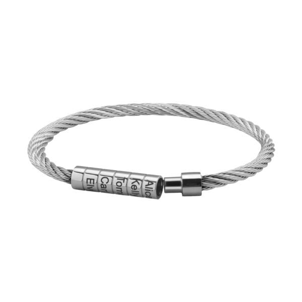 Custom multi-name cord bracelet for men 10