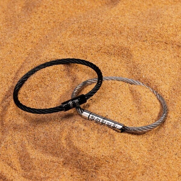 Custom multi-name cord bracelet for men 9