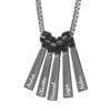 Barre necklace engraved with several names 10