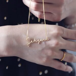 Handwritten name necklace for women