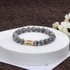 Beaded bracelet with 2 names to engrave 9