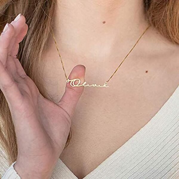 Handwritten name necklace for women 6