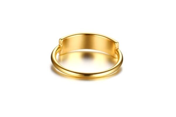 Minimalist engraved ring for women 8