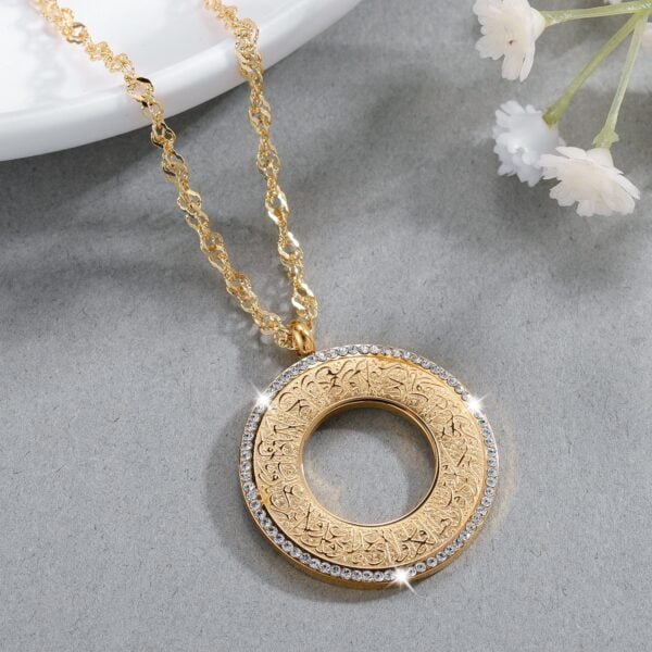 Necklace rhinestones personalized Arabic name 5