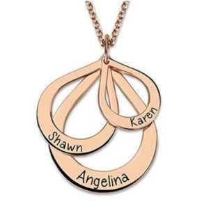 Collier pendentif gravé famille pour femme 10 Collier pendentif gravé famille pour femme 10
