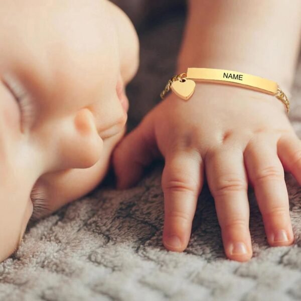 Bracelet personnalisé en acier inoxydable pour bébé 3