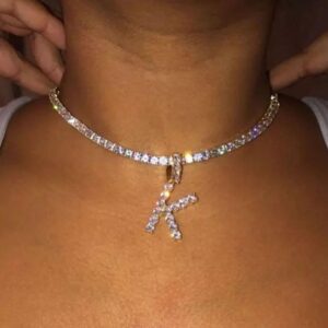 Collier avec initiales pour femmes 12 Collier avec initiales pour femmes 12
