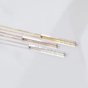 Collier barre prénom personnalisé pour femme 16 Collier barre prénom personnalisé pour femme 16