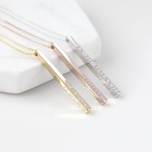 Collier barre prénom personnalisé pour femme 14 Collier barre prénom personnalisé pour femme 14