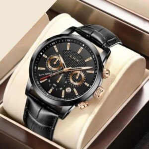 Montre Quartz de luxe en cuir pour hommes 18 Montre Quartz de luxe en cuir pour hommes 18