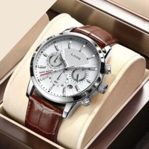 Montre Quartz de luxe en cuir pour hommes 15 Montre Quartz de luxe en cuir pour hommes 15