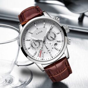 Montre Quartz de luxe en cuir pour hommes 13 Montre Quartz de luxe en cuir pour hommes 13