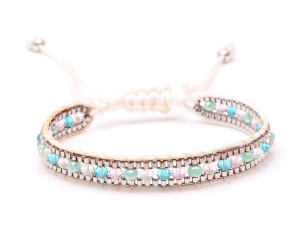 Bracelet à perle en cristal multicolore 4
