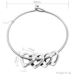Bracelet à breloques personnalisés en forme de cœur 10 Bracelet à breloques personnalisés en forme de cœur 10