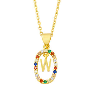 Collier avec pendentif en lettres majuscules de A à Z 8